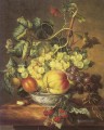 Vruchtenstilleven in een porseleine kom Francina Margaretha van Huysum bodegón